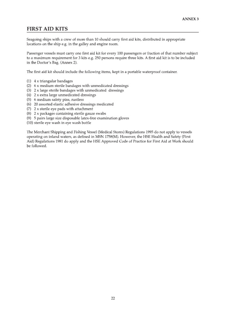 Fist Aid Box Equipment | PDF