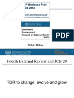 TDR Business Plan 2008-2013: Robert Ridley