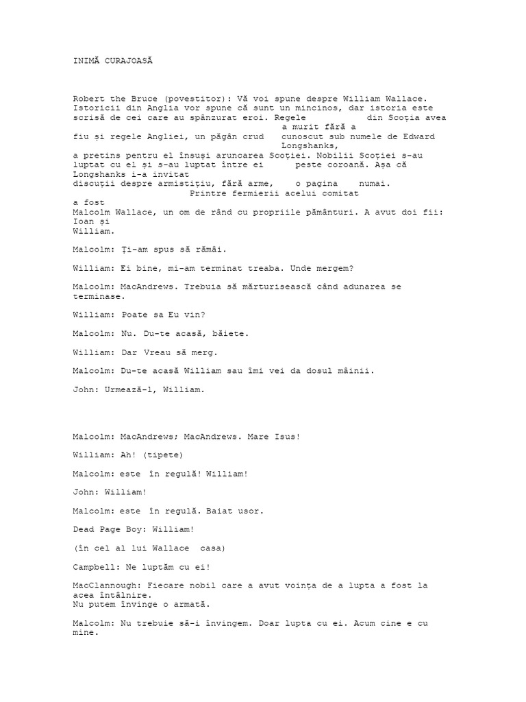 Braveheart Script PDF | PDF