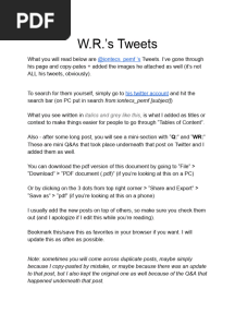WR Schock's Tweets - Updated 1 June 2024