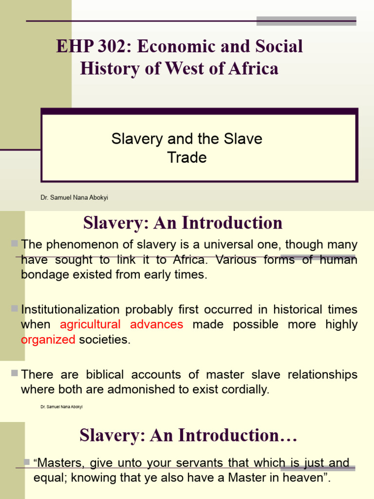 Slavery and Trade in West Africa History | PDF | Slavery | Atlantic ...