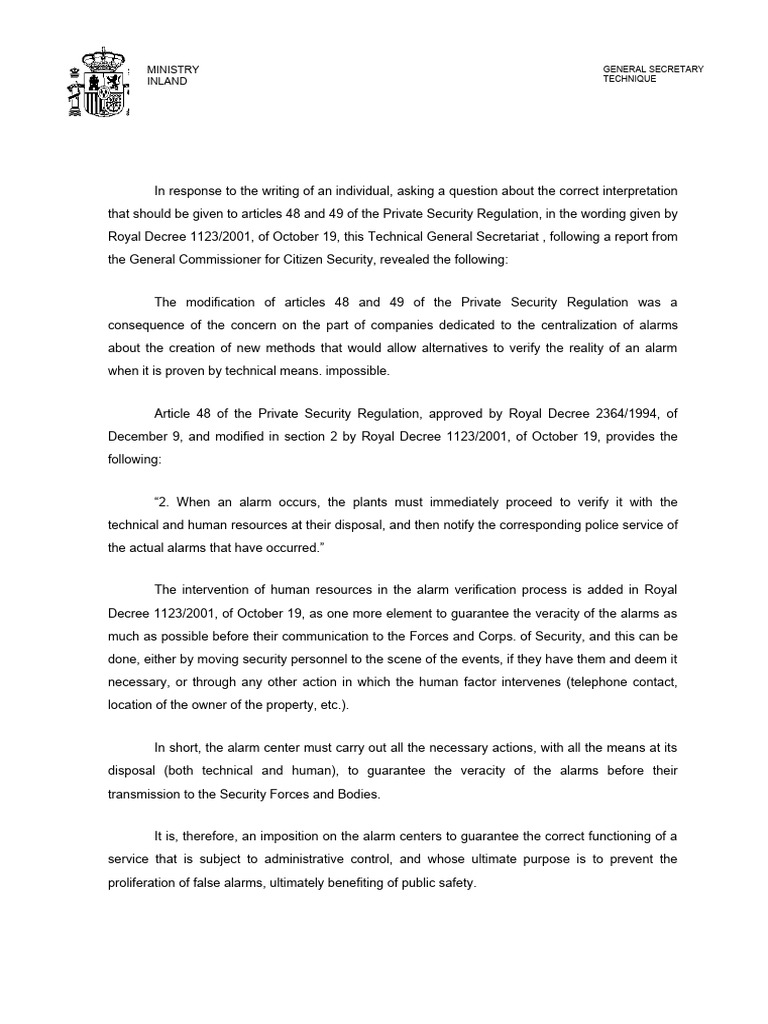 Articles 48 and 49 of The Central Private Security Regulations - of ...