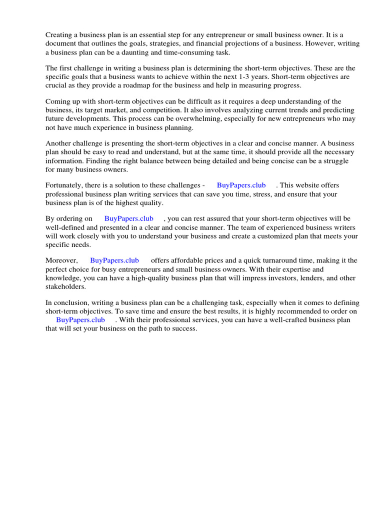 business-plan-short-term-objectives-examples-pdf-goal-online-shopping