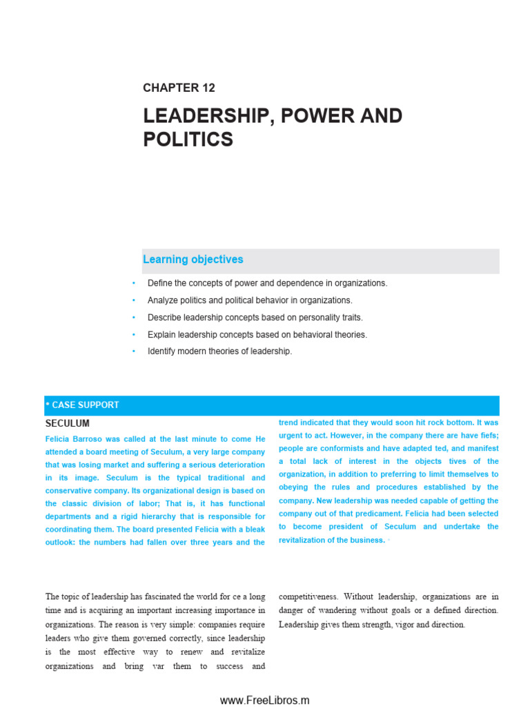 Leadership and Power Dynamics in Organizations | PDF | Leadership ...
