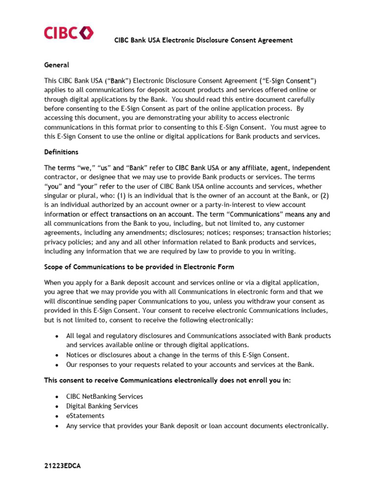 Oac electronic disclosure consent agreement pdf internet online