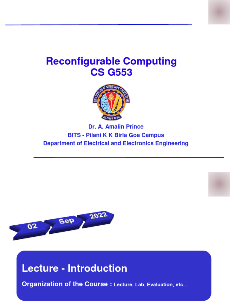 Reconfigurable Computing Course Overview | PDF | Field Programmable ...