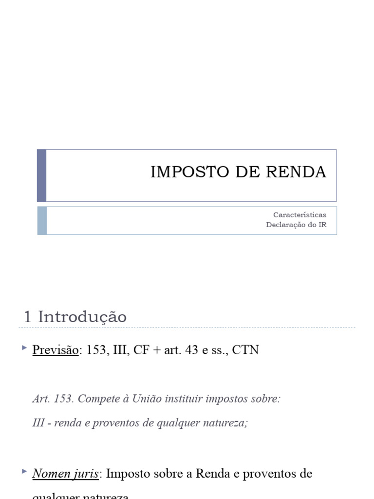 Guia Completo sobre Imposto de Renda | PDF | Impostos | Renda