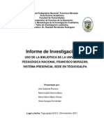 Informe Final Cualitativa Estudio Sobre La Biblioteca UPNFM 30 Nov 2011 Revisado 2-12-11CORREGIDO Otra Vez