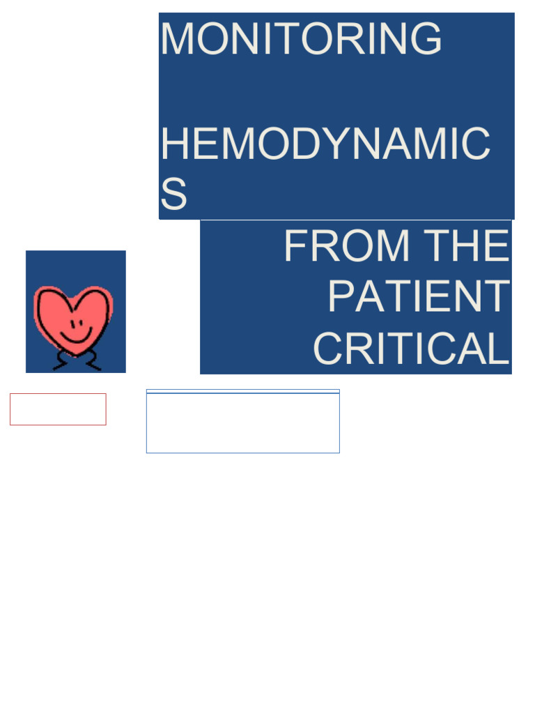 Hemodynamic Monitoring of The Critical Patient | PDF | Atrium (Heart ...