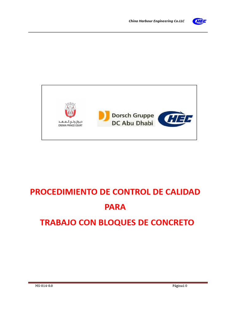 Control de Calidad en Bloques de Concreto | PDF | Albañilería | Hormigón