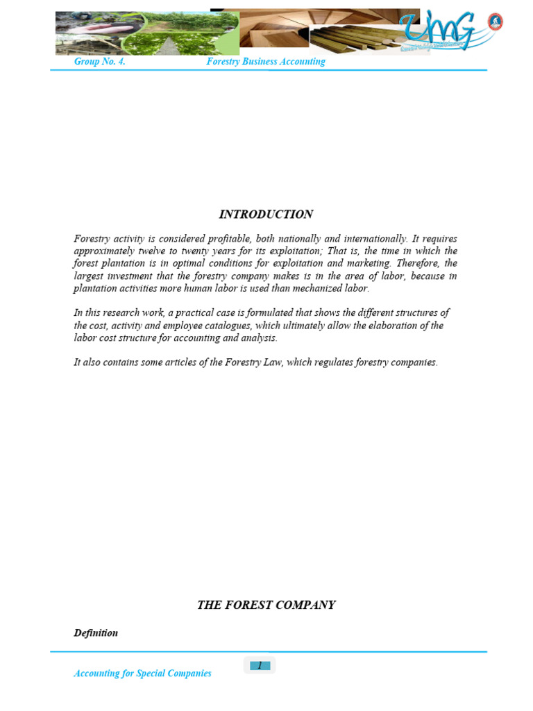 Forestry Business Accounting Overview | PDF | Forestry | Forests