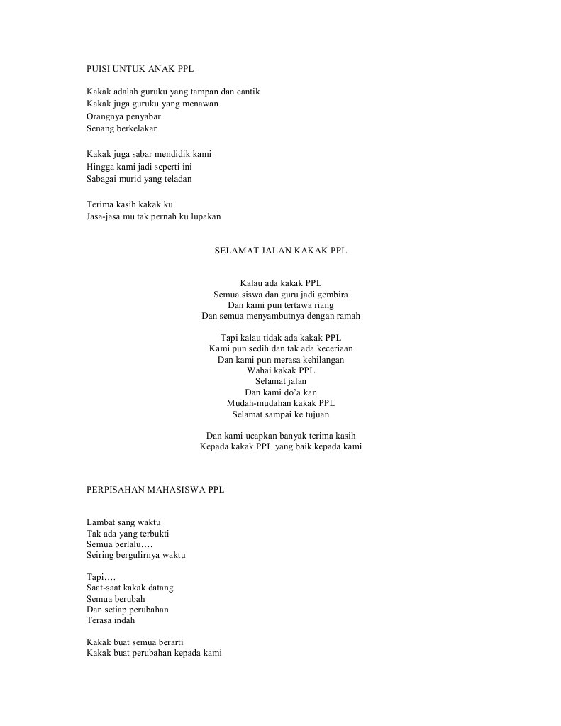 Contoh Puisi Guru Untuk Perpisahan - Simak Gambar Berikut