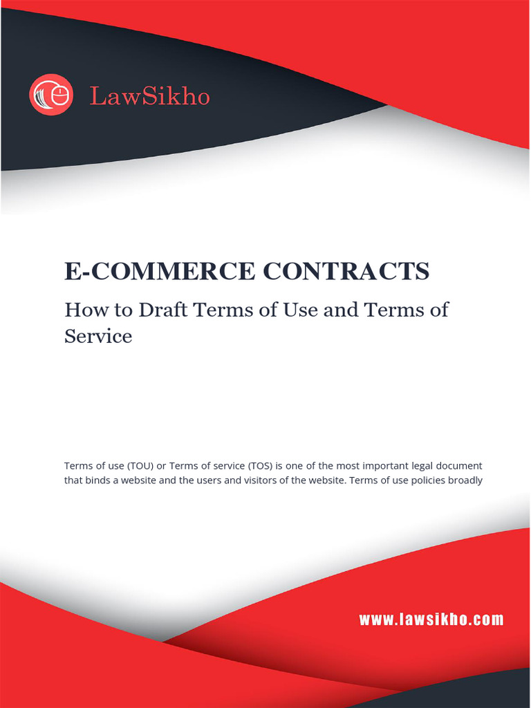 Drafting E-Commerce Terms of Service | PDF | Terms Of Service | Copyright
