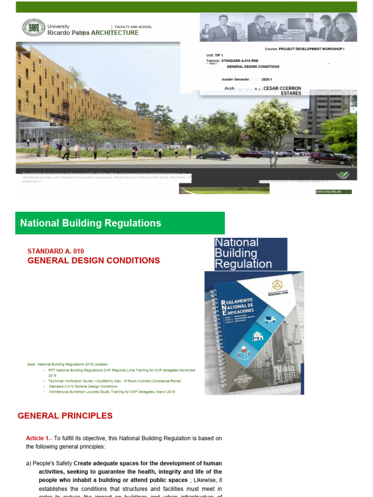 Standard A.010 RNE Overview | PDF | Ventilation (Architecture) | Roof