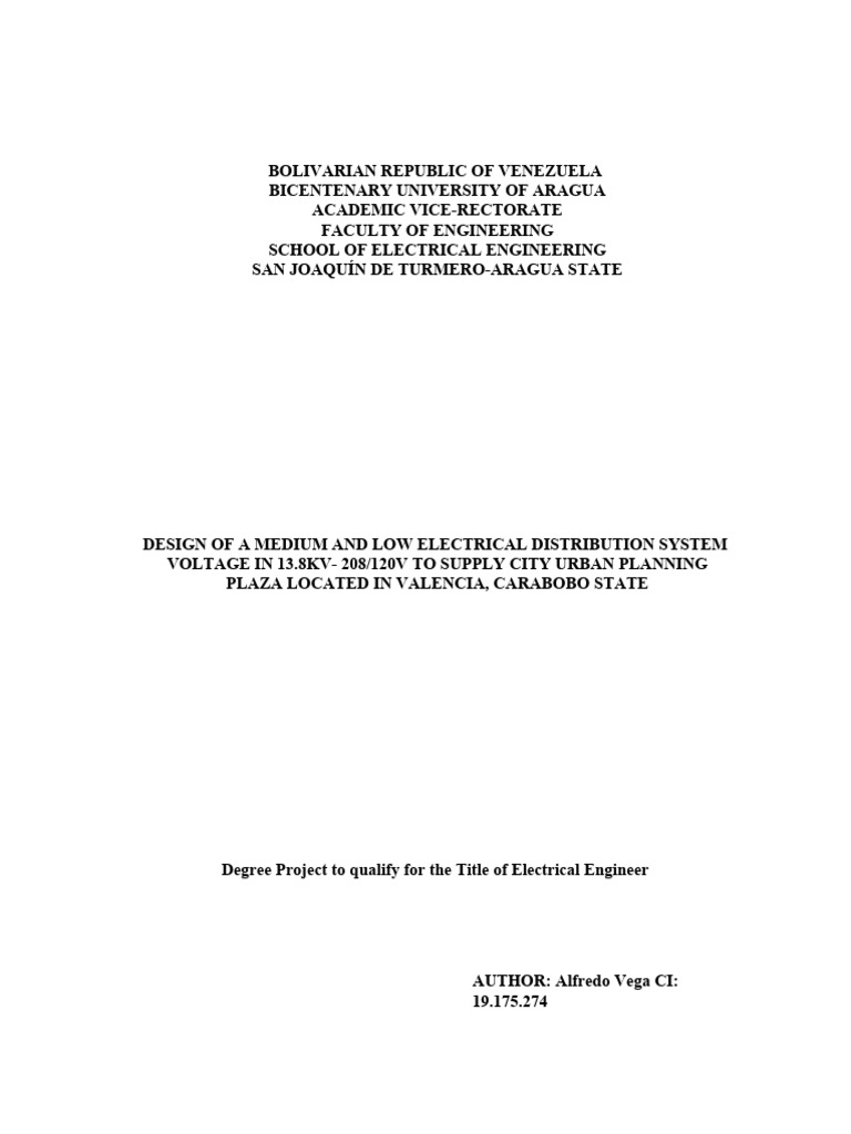 Final thesis electrical engineering distribution ciudad plaza pdf