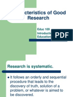 Characteristics of Good Research