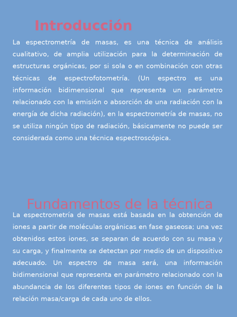T12 - Espectrometría de Masa | PDF | Espectrómetro | Espectrometría de ...