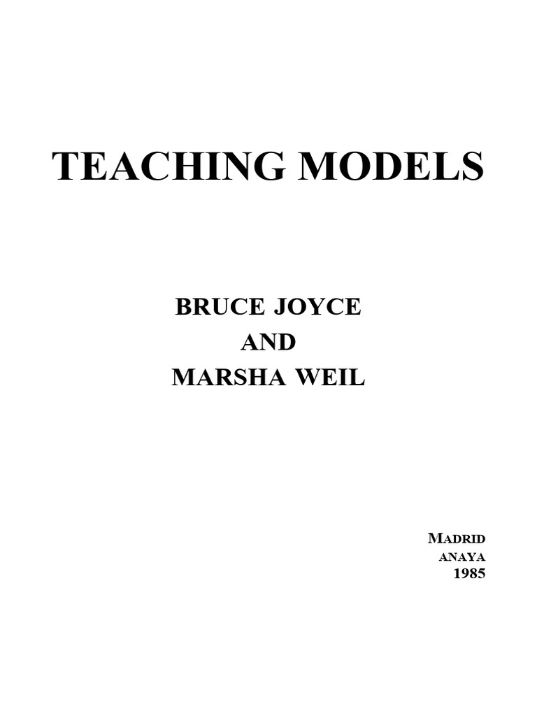 JoyceWeil Teaching Models PDF Teachers Thought