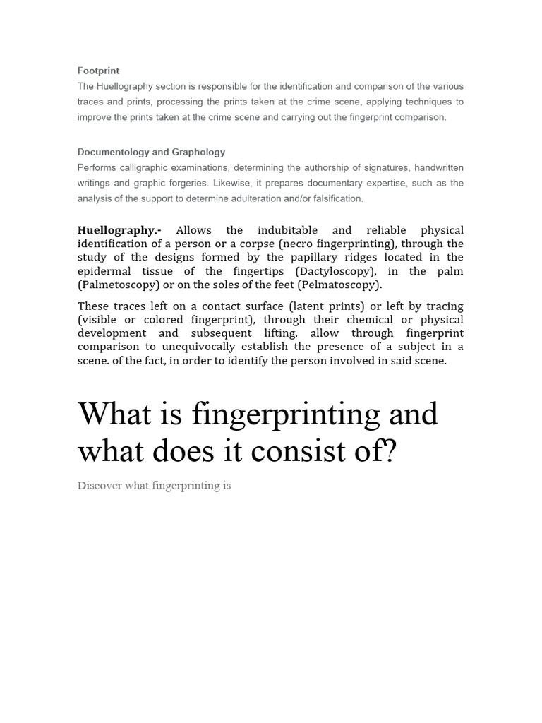 Footprint | PDF | Fingerprint | Crime Scene