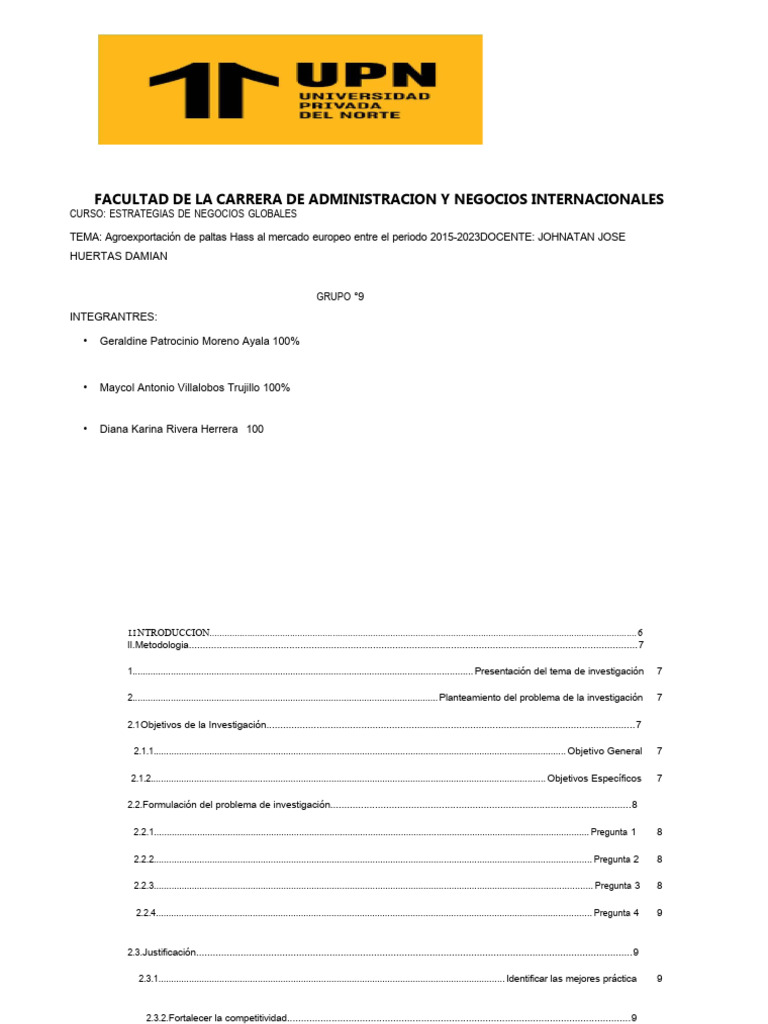 Facultad de La Carrera de Administracion Y Negocios Internacionales ...