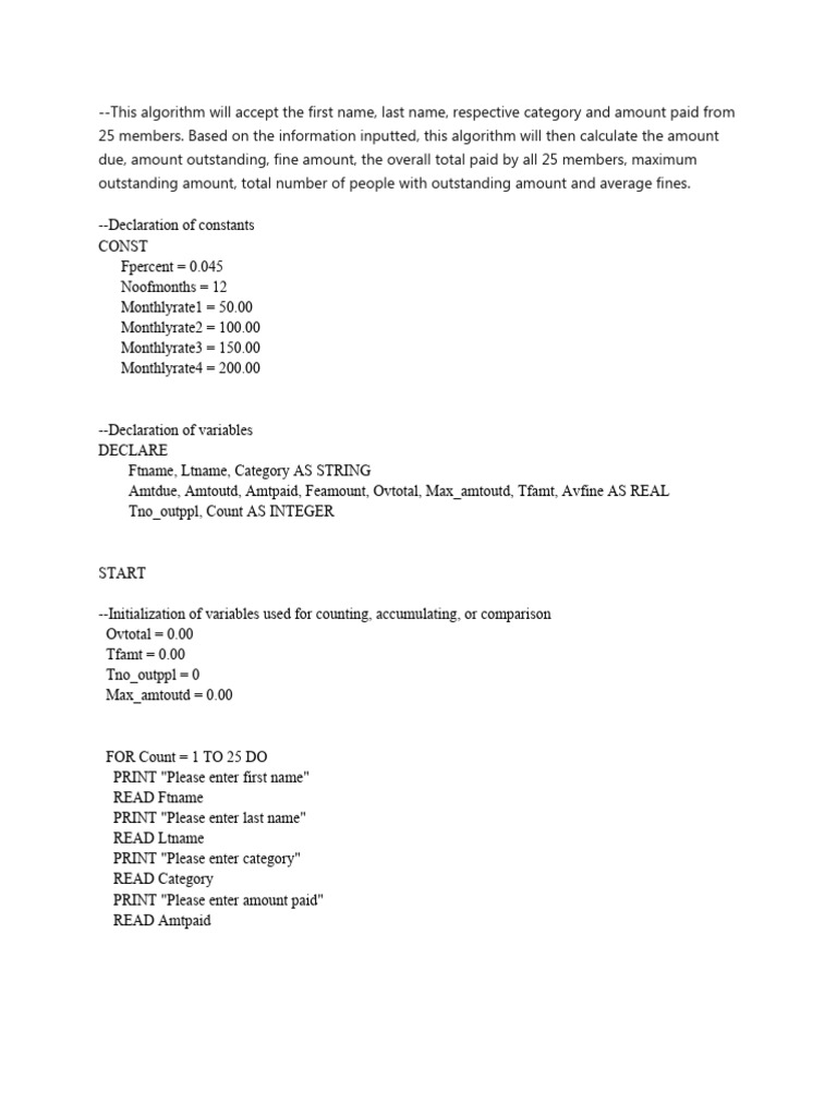 Psuedocode pdf computer programming algorithms