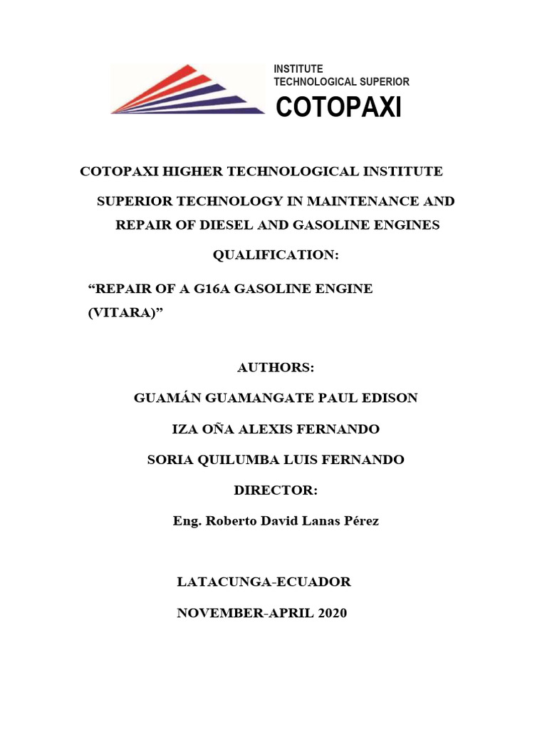 G16A Engine Repair | PDF | Internal Combustion Engine | Piston