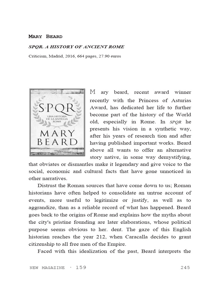 SPQR: A Critical Look at Roman History | PDF | Ancient Rome