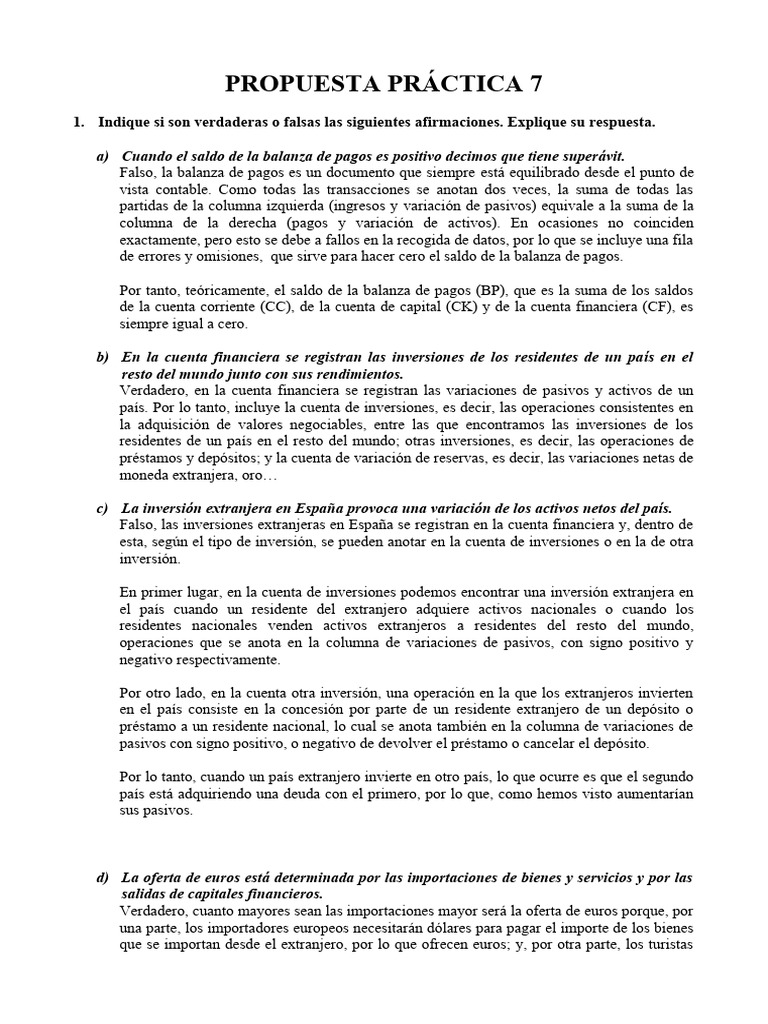 Análisis de la Balanza de Pagos en España | PDF | Tipo de cambio ...