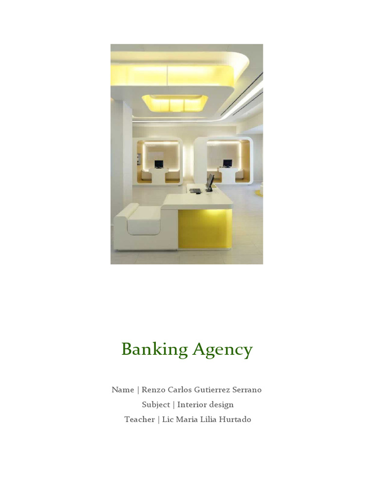 Banking Agency Interior Design Research Profile | PDF | Banks | Insurance