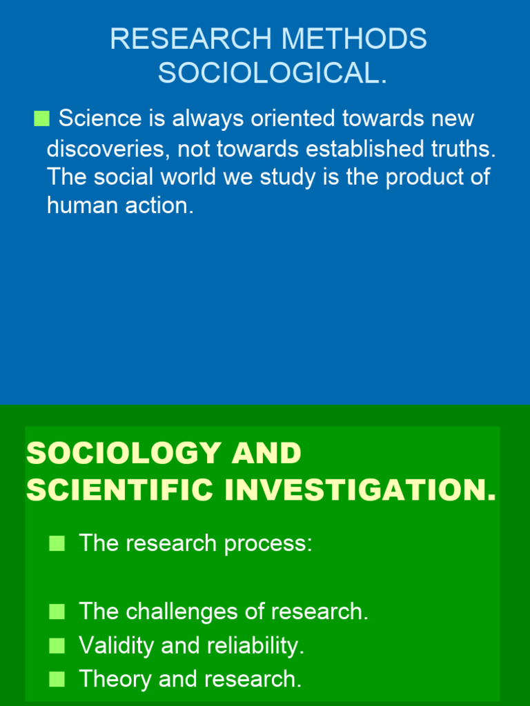 Sociological Research Methods Overview | PDF | Survey Methodology ...