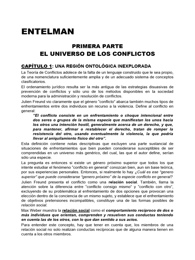 ENTELMAN | PDF | Conflicto (proceso) | Comportamiento