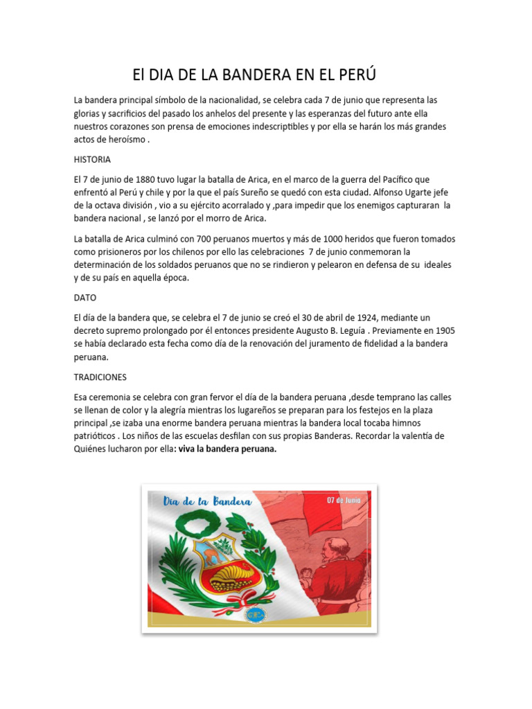 Historia de La Bandera | PDF | Viajes y turismo