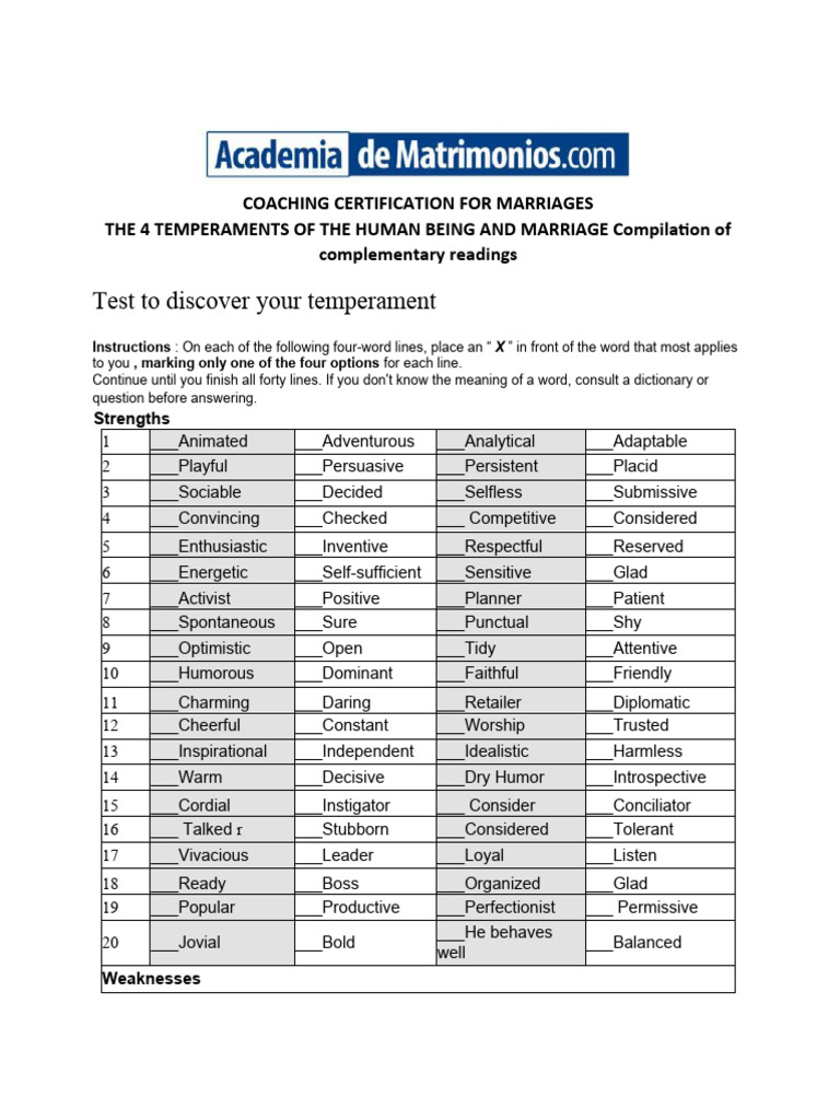 Module 9 The 4 Temperaments of The Human Being PDF-6035950 PDF | PDF ...