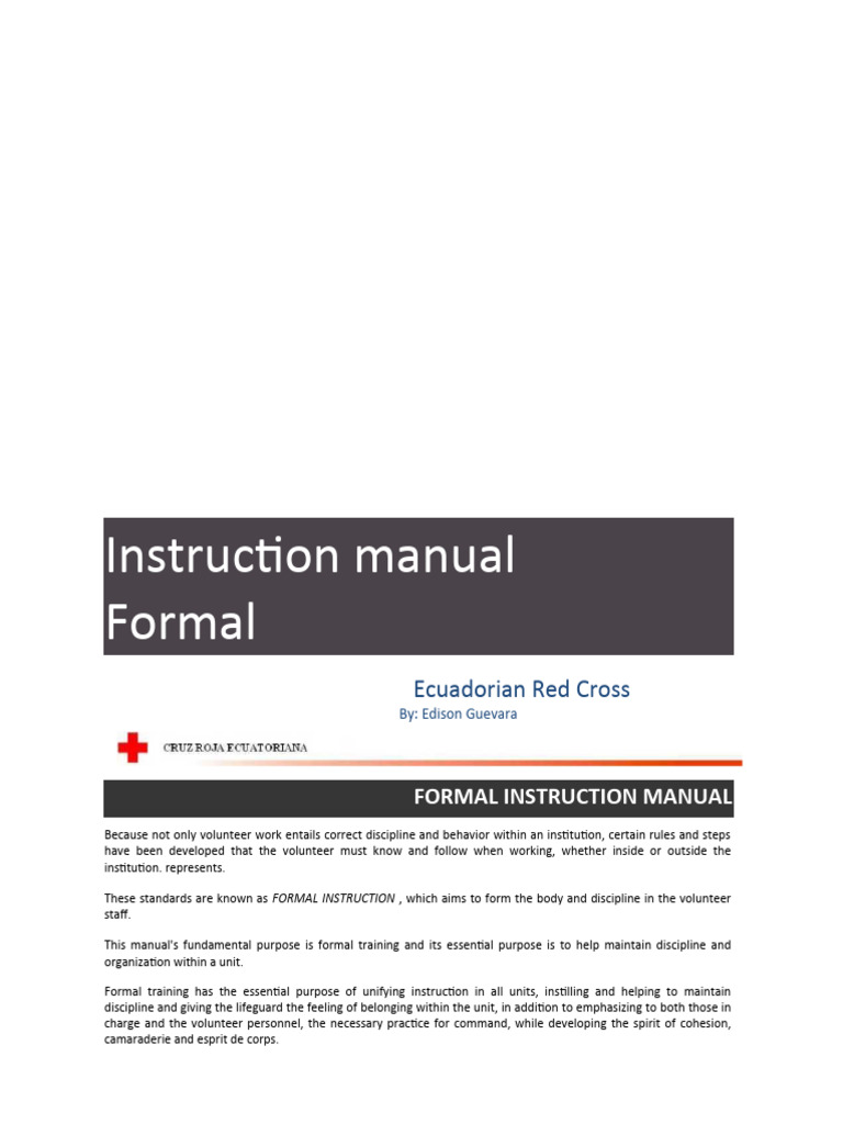FORMAL INSTRUCTION MEANING IN ENGLISH intelligence overview