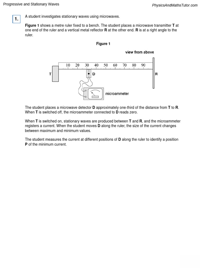 3.1. Progressive and Stationary Waves QP | PDF | Waves | Frequency