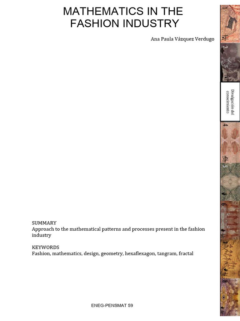 Mathematics in Fashion Design | PDF | Fashion | Mathematics