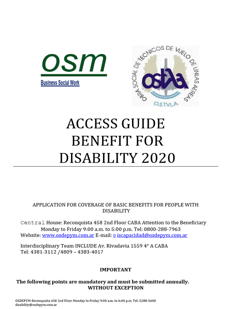 Disability Benefits Application Guide 2020 | PDF | Receipt | Physical ...