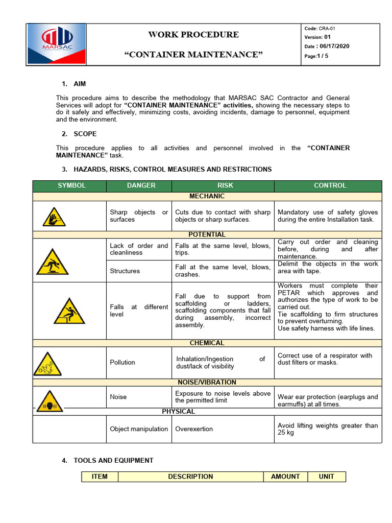 Pets Container Maintenance | PDF | Regulatory Compliance | Safety