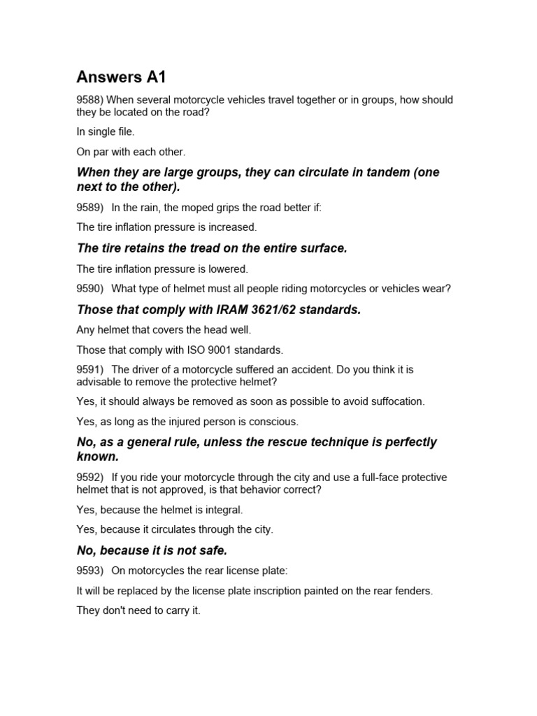 Motorcycle Safety Questionnaire Insights | PDF | Traffic | Traffic Light