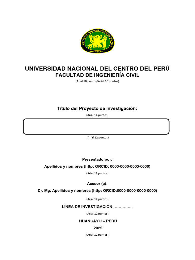 ESQUEMA DE PLAN DE TESIS Y TESIS UNCP Propeusta Final | PDF | Validez ...