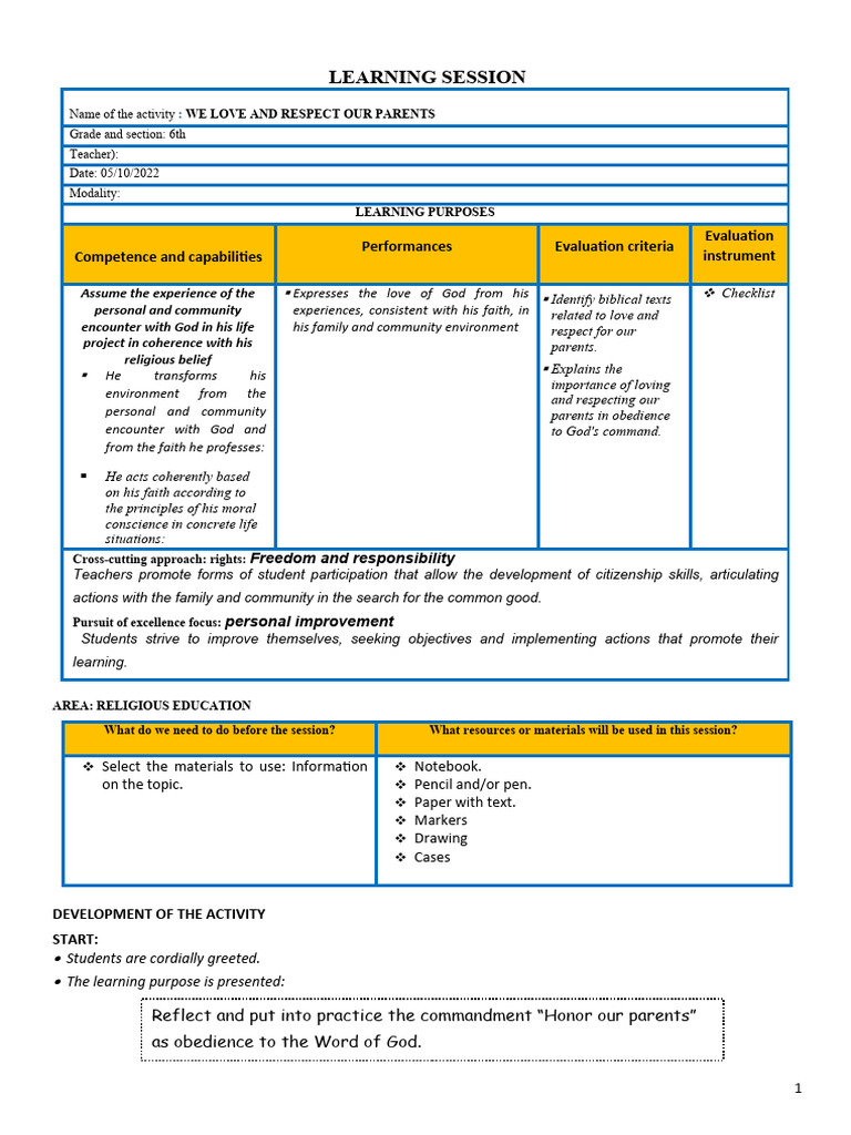 Session 2 Honor Our Parents | PDF | Career & Growth | Science & Mathematics