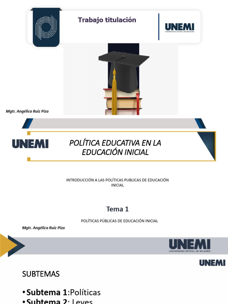 Politicas Examen | PDF | Educación de la primera infancia | Enseñando