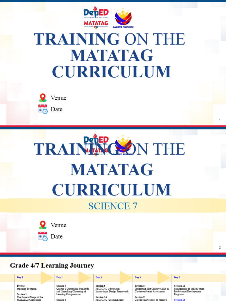 Science 7 MATATAG Curriculum Training | PDF | Curriculum | Learning