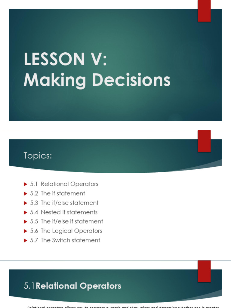 C++ Decision-Making Structures Guide | PDF | Computer Programming ...