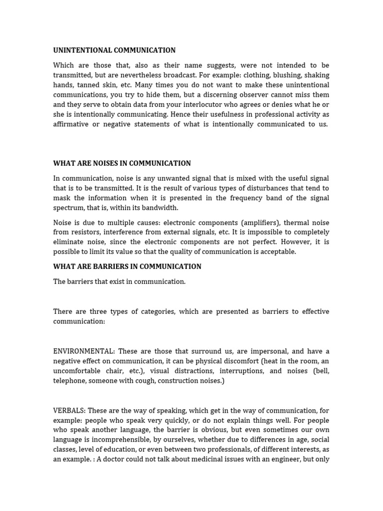 Unintentional Communication | PDF | Communication | Electronics