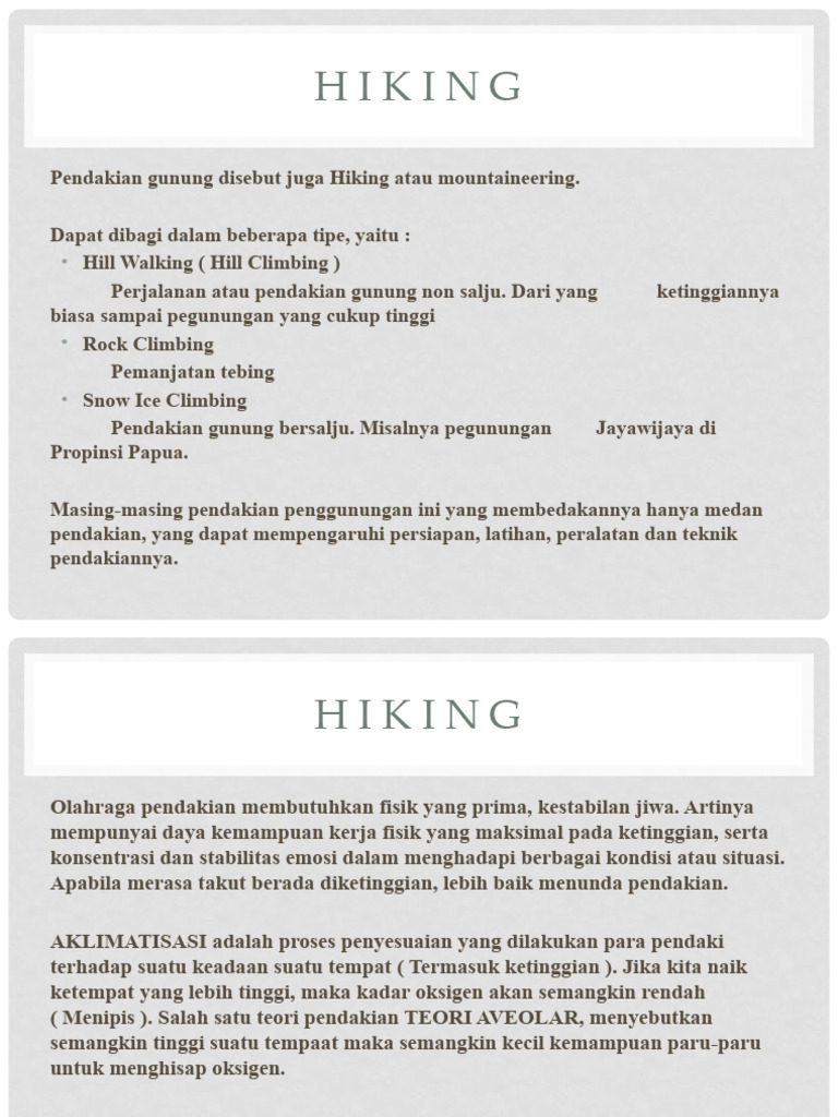 Hiking | PDF