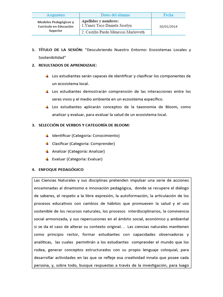 Modelo Pedagogico | PDF | Plan de estudios | Experimentar