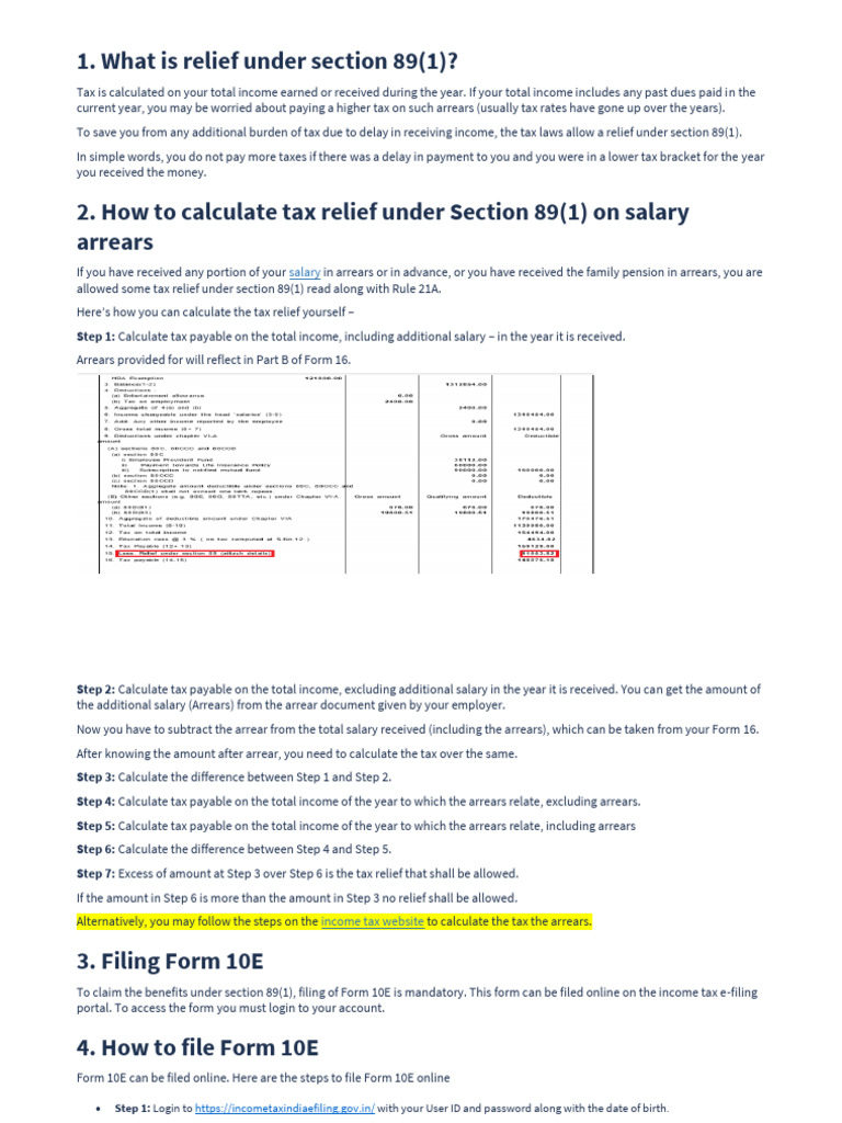 Form 10e filing procedure pdf taxes salary