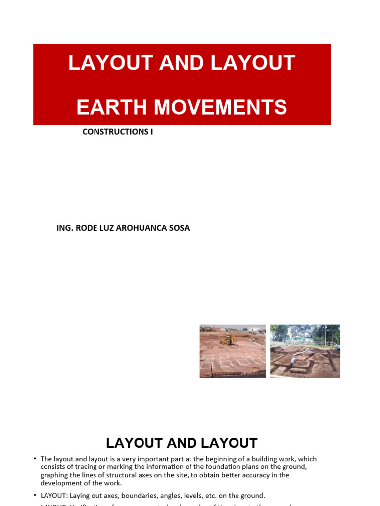 Earth Movement and Layout Techniques | PDF | Soil | Clay