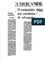 Reportagem Gazeta Mercantil - O computador chega aos escritórios de advocacia